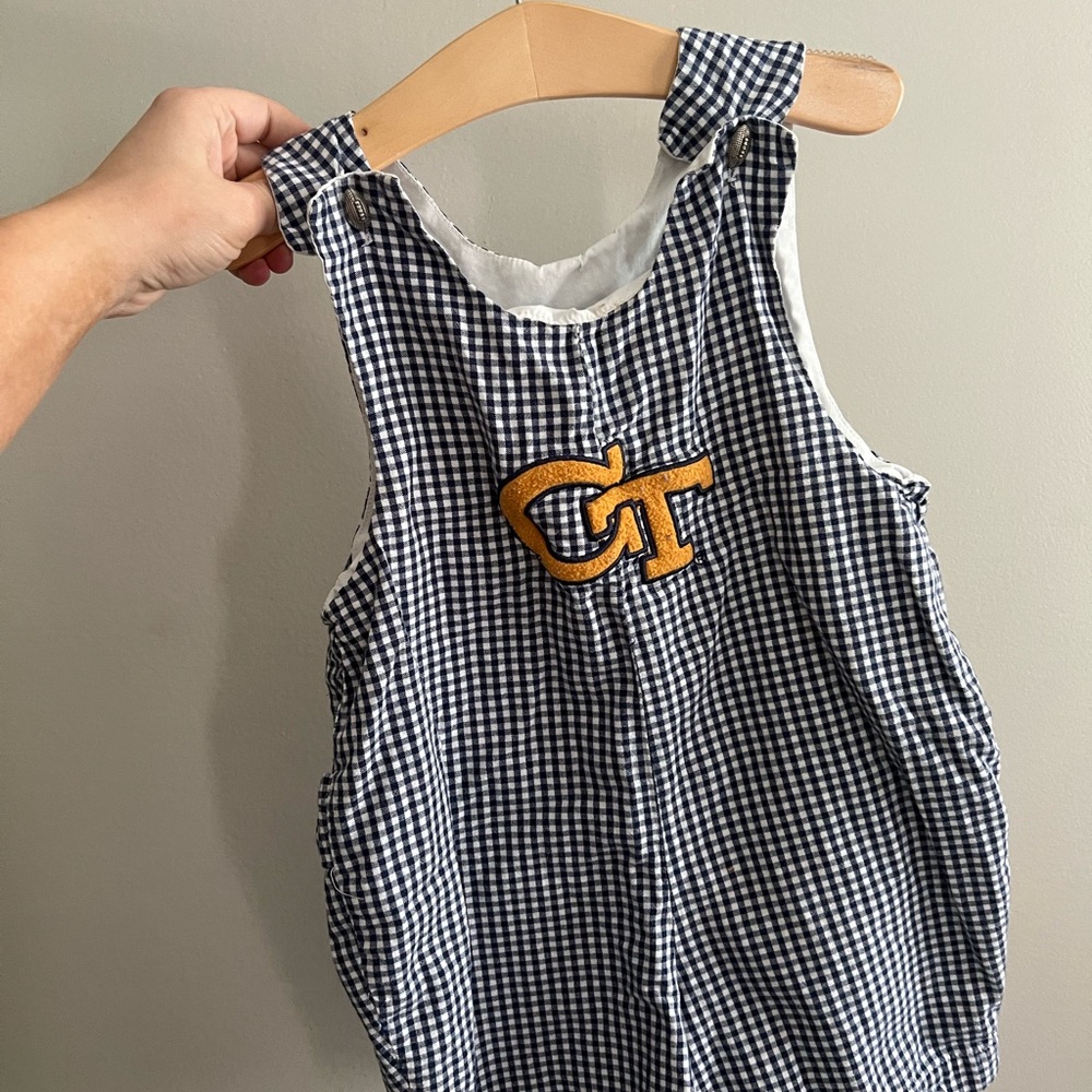 Georgia Tech smocked toddler boy onesie
